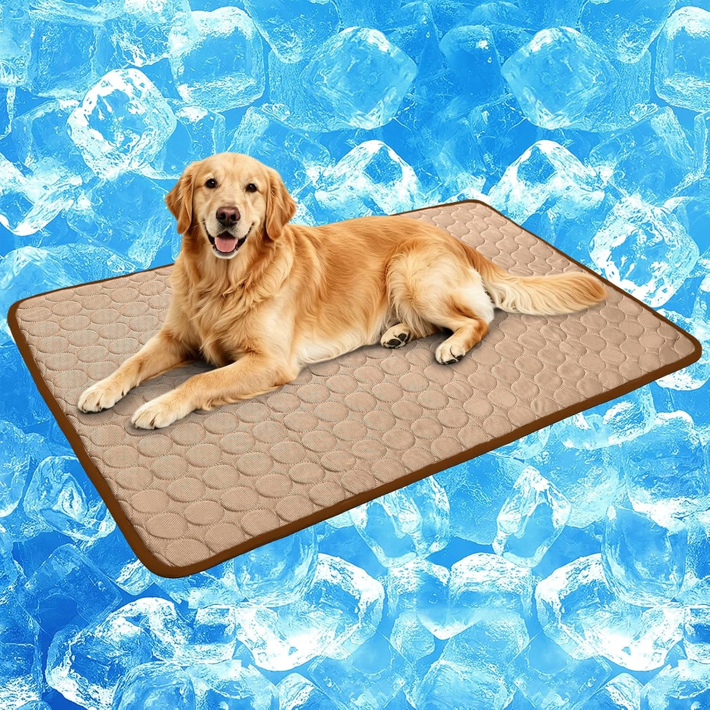 Dog Cooling Mat, Breathable Cooling Mat for Dogs(Q-Max>0.4) Washable Cold Crate Pad Cooling Dog Bed Mats, Non-Slip Dog Cooling Pad, Cats Cooling Mat for Kennels, Crates, Cars, Indoor & Outdoor