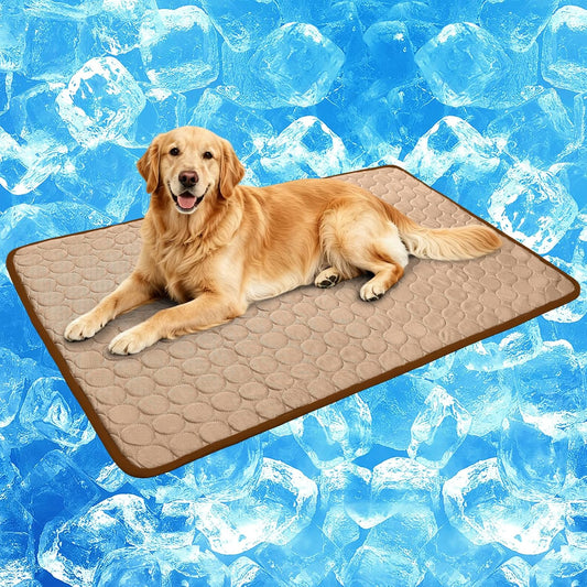 Dog Cooling Mat, Breathable Cooling Mat for Dogs(Q-Max>0.4) Washable Cold Crate Pad Cooling Dog Bed Mats, Non-Slip Dog Cooling Pad, Cats Cooling Mat for Kennels, Crates, Cars, Indoor & Outdoor