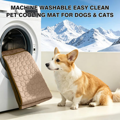 Dog Cooling Mat, Breathable Cooling Mat for Dogs(Q-Max>0.4) Washable Cold Crate Pad Cooling Dog Bed Mats, Non-Slip Dog Cooling Pad, Cats Cooling Mat for Kennels, Crates, Cars, Indoor & Outdoor
